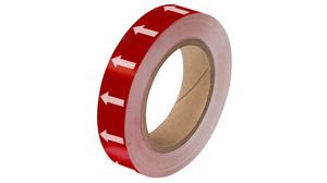 Marking Tape with Directional Arrows, 25mm x 33m, Red / White