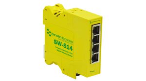 Ethernet Switch, RJ45 Ports 4, 1Gbps, Unmanaged