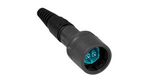 Duplex Optical Connector, Single Mode, OS1, Straight, Plug, Black