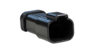 Housing with Protective End Cap, PX01, Receptacle, Black, Poles - 2