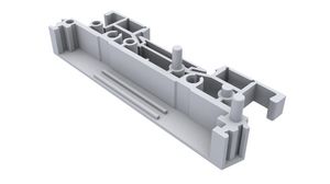 DIN Rail Support End Section with Foot, Mini, 11.3x82x28.6mm, Grey, Polyamide, IP20