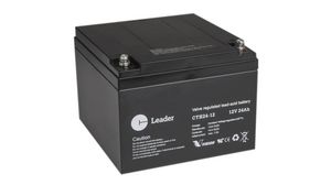 Rechargeable Battery, Lead-Acid, 12V, 25Ah, Screw Terminal, M5