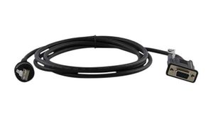 Seriell RS232-kabel, spiral, IP67, 2m, PM9600 / PD9630