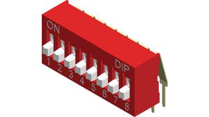Schalter DIP Durchsteckmontage 2.54mm 7NO