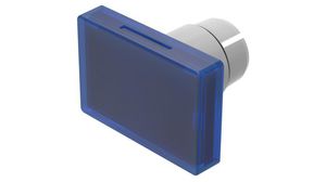 Switch Lens Rectangular Blue Transparent Plastic EAO 22 Series