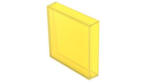 Switch Lens Square Yellow Transparent Plastic EAO 04 Series