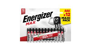 Primary Battery, Alkaline, AAA, 1.5V, MAX, Pack of 12 pieces