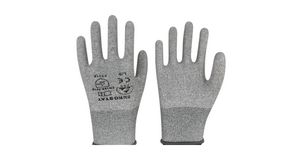 ESD Protective Gloves, Polyester, Glove Size XL, Grey