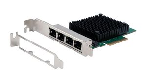 Network Adapter, 2.5Gbps, 4x RJ45, PCIe, PCI-E x16