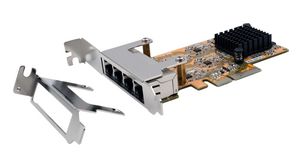 Network Card PCIe, 4x RJ45, 1Gbps, Low Profile