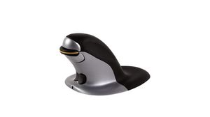 Mała mysz pionowa Penguin 1200dpi Laser Oburęczne Black / Grey