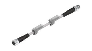 Propojovací kabel, rovný, 3kolíková zásuvka M8-3kolíková zástrčka M8, Polypropylen, 2.5m