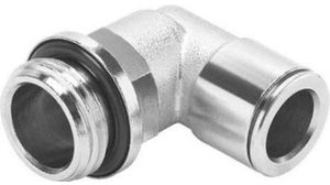 Festo Elbow Threaded Adaptor, G 1/4 Male to Push In 10 mm, Threaded-to-Tube Connection Style, 558713