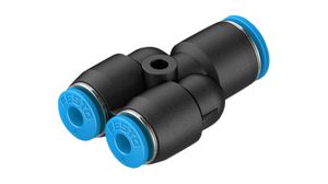 Y-Fitting, Compressed Air, Brass, 37.2mm, Ø6 mm, Push-In Connector