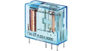 PCB Mount Power Relay, 24V dc Coil, 10A Switching Current, DPDT