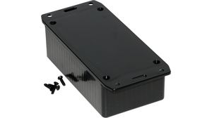 Multipurpose GPABS Enclosure, Flanged Lid 1591 65x145.2x39.8mm Black ABS IP54