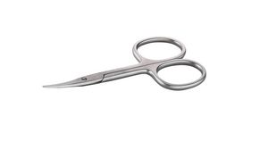 High Precision Scissors, Round, Curved Blade Stainless Steel 90mm