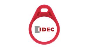 Tag RFID, rosso, Portachiavi, 31x4.7mm, 13.56MHz, ISO 14443 A