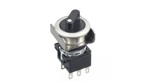 Selector Switch, Poles = 2, Positions = 3, 45°, Panel Mount