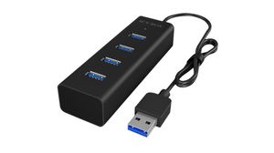 USB-Hub, USB-A-Stecker, 3.0, USB Ports 4, USB-A-Buchse