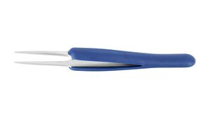 Tweezers with Rubber Grip ESD Stainless Steel Flat / Round 120mm