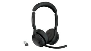 Headset, MS, Evolve 2-55, Stereo, On-Ear, 20kHz, Bluetooth / USB, Schwarz