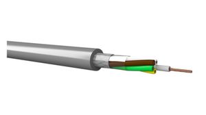 Multicore-kabel, Koperafscherming CY, PVC, 1x 0.14mm², 100m, Grijs