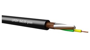 Multicore-kabel, CY-kobberskærm, PVC, 12x 0.05mm², 100m, Sort