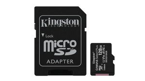 Karta pamięci, microSD, 128GB, 100MB/s, 85MB/s, Czarny