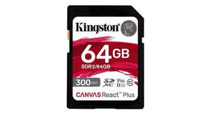 Memory Card, SD, 64GB, 300MB/s, 260MB/s, Black