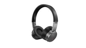 Headphones, On-Ear, 20kHz, Bluetooth/USB, Black / Grey