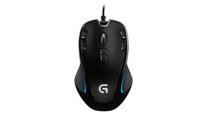 Przewodowa mysz gamingowa G300S 2500dpi Optyczne Oburęczne Czarny