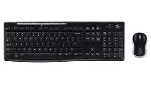 Keyboard and Mouse, 1000dpi, MK270, BE Belgium, AZERTY, Wireless