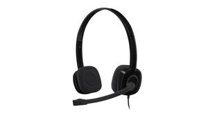 Headset, H151, Stereo, On-Ear, 20kHz, Stereo Jack Plug 3.5 mm, Black