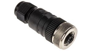 Automation Circular Connector, 5 Contacts, Cable Mount, M12 Connector, Socket, Female, IP67, RKC Series