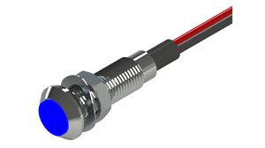 LED-indikator Blå 5mm 12VDC 19mA