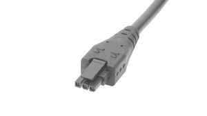 Overmolded Cable Assembly, Micro-Fit 3.0 Receptacle - Micro-Fit 3.0 Receptacle, 2 Circuits, 2m, Black