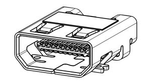 Video-Steckverbinder, Micro-HDMI, Buchse, Anzahl Kontakte - 19