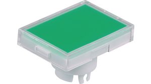 Switch Cap Rectangular Clear / Green Polycarbonate NKK YB Series Pushbutton Switches