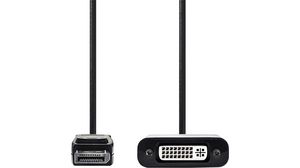 Video Cable, DisplayPort Plug - DVI-D 24 + 1-Pin Female, 1920 x 1080, 200mm
