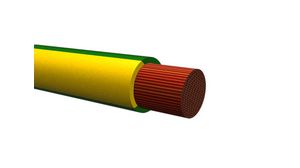 Fil multibrin PVC 1.5mm² Cuivre nu Vert / jaune R2G4 100m