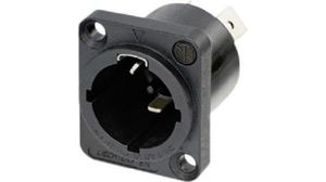 Appliance Inlet Connector, Outlet, 2 + PE Contacts, Tab Terminal