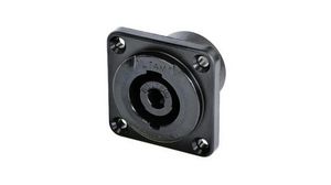 Chassis Connector, Black, 4 Poles