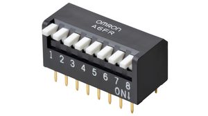Interrupteur DIP de type piano, Levier long, 2.54mm, Broches circuit imprimé