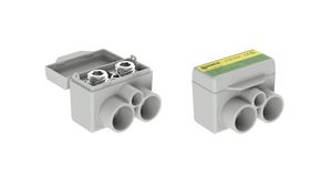 Pole Branching Connector, Yellow / Green, 38.5mm, Right Angle, 15mm, 1.5 ... 50mm²