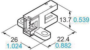 U-Shaped Photoelectric Sensor NPN 6mm 20us 24V 50mA IP40 PM-65