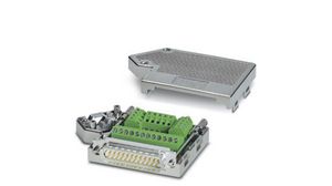 D-Sub Connector Kit, DB-25 Plug, Screw Terminal, ABS