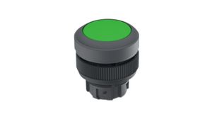 Leuchtdrucktaster-Betätiger mit grauem Frontring Rastend Runde Taste Grün IP65 RAFIX 22 QR
