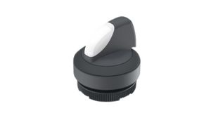 Selector Switch with Black Frontring 1 Position V 90° Latching Function Short Lever Black IP65 RAFIX 22 FS+