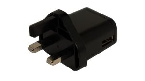 Strømforsyning 264V 300mA 5W UK type G (BS1363)-stik USB A-stiksokkel